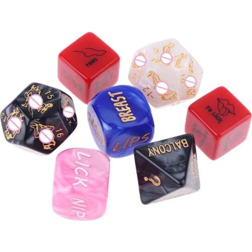 7Pcs Funny Love Dice Game Toys Erotic Sexy Posture for Adult Couple