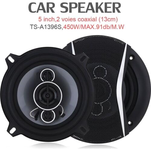 2pcs 5 Inch 16cm Car Speaker 450W Car HiFi Coaxial Speaker Vehicle Door Auto Audio Music Stereo Full Range Frequency for Cars