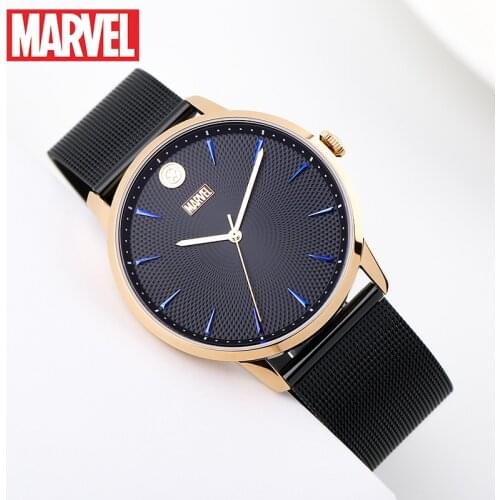 Disney Oofficial Marvel Avengers captain america shell man woman quartz Watches Leather strap COUPle new Relogio Masculino 9027