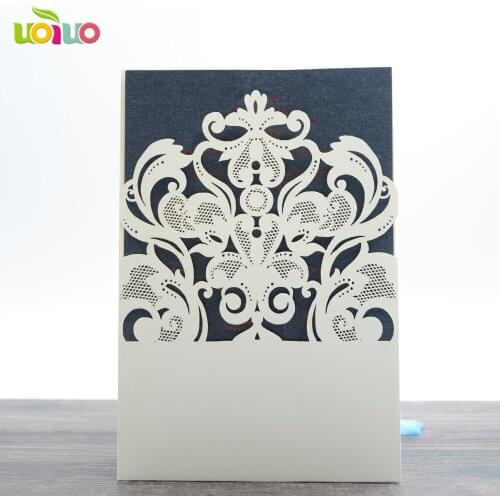Black pocket invitation cards,laser cut wedding invitation cards