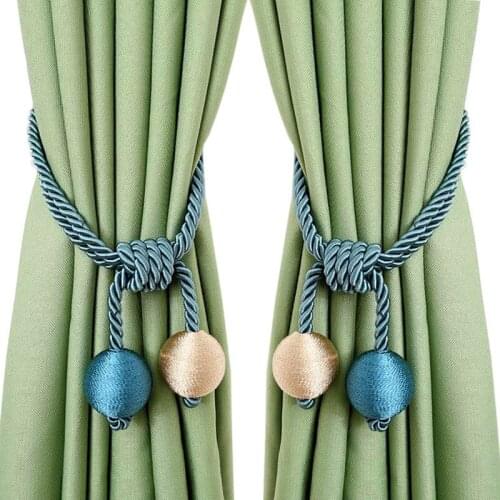 Eco-friendly Hand Made Tieback Curtain Accessories Straps Simple Curtains Hanging Ball For Curtains Hook Curtain Tied Rope
