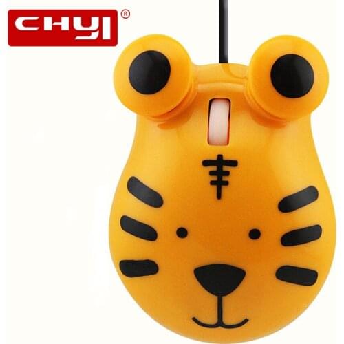Cute Cartoon Mini Wired Mouse Frog Tiger Bear Design Computer 3D Kids Mouse 1600 DPI USB Optical Small Hand Mause For Laptop PC