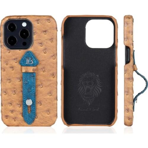 Fashion luxury Ostrich Skin Pattern PU Leather Wristband Phone Case For Iphone 13 12 Pro max Belt Buckle Case For Iphone 11