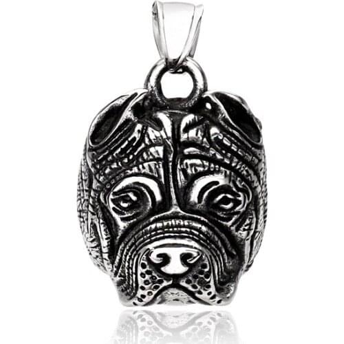 Stainless Steel Pet Bull Dog Animal Men Pendants Punk Hip Hop For Boyfriend Male Jewelry Creativity Gift Wholesale