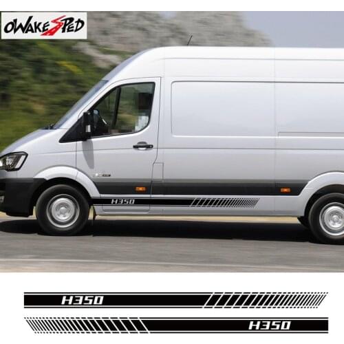Car Door Stickers For Hyundai H350 Auto Body Side Skirt Sticker Exterior Accessories Racing Sport Stripes DIY Vinyl Decals