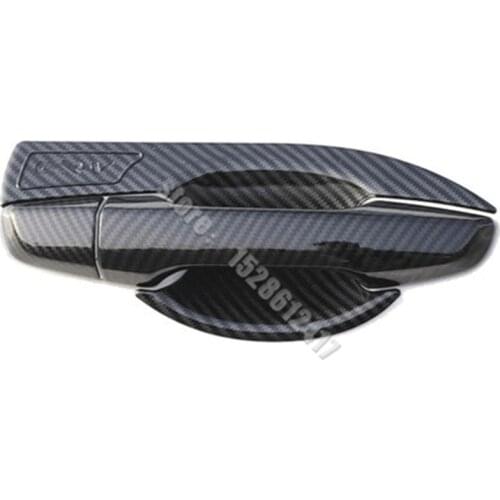 Carbon Fiber ABS Exterior Door Handle Cover Door Bowls Sticker Trim for Honda CR-V CRV 2017-2021 Car styling
