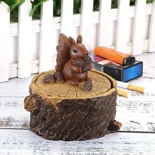 Ashtrays with Lid for Cigarettes, Resin Ashtray Decorative Ash Tray Home Ashtray for Indoor and Outdoor