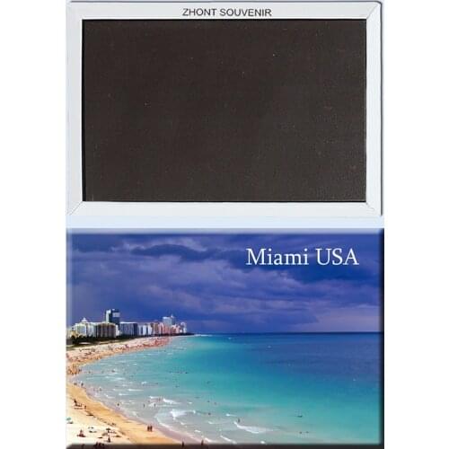 Travel souvenirs The beauty of the beach Miami Florida USA 22989 Magnetic refrigerator