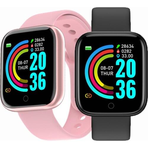 2 PCS Y68 Women Men Smart Watch 2021 Fitness Tracker Blood Pressure Sports Smartwatch Bluetooth Smart Wristwatch For Android IOS