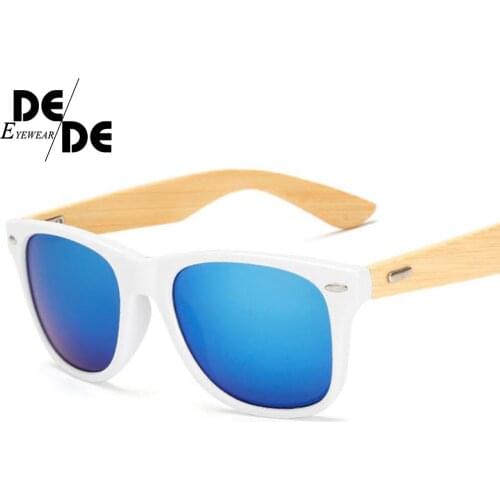2019 Handmade retro de sol masculino 17 color Wood Sunglasses Men women square bamboo Women for women men Mirror Sun Glasses