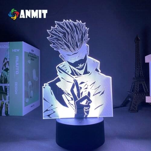 Anime Jujutsu Kaisen Light Satoru Gojo Holiday Gift Manga Kids Bedroom Decoration Table Lamp 3D Lamp Satoru Gojo