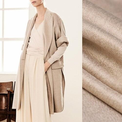 Luxurious Quality 155CM Wide 680-700G/M Weight Double-faced Water Wave Warm Cashmere Overcoat Outwear Fabric E1166