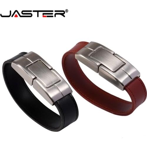 JASTER black brown leather Wrist model usb flash drive usb 2.0 4GB 8GB 16GB 32GB 64GB pen drive