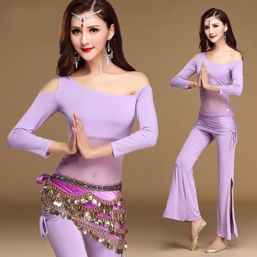 Sexy Modal Mesh Eastern Oriental Belly Dance Tops Shirt Costume for Women Bellydance Indian Dancing Clothes Dancer Wear Clothing