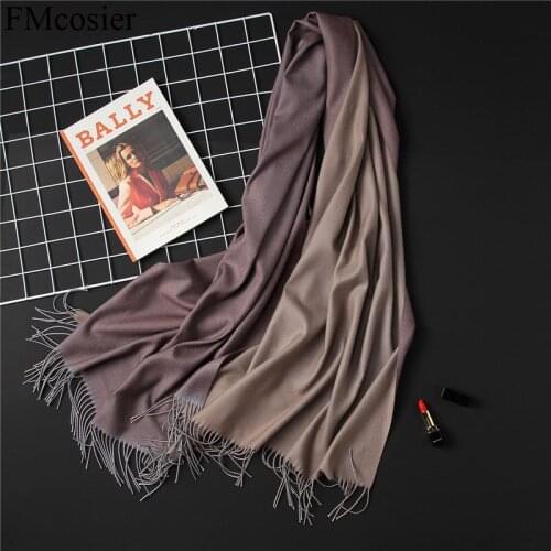 1 pcs 200x70cm Fashion Soild Autumn Winter Female Women Double Side Color Warm Scarfs Cashmere Scarf Shawl Long Winter Scarf