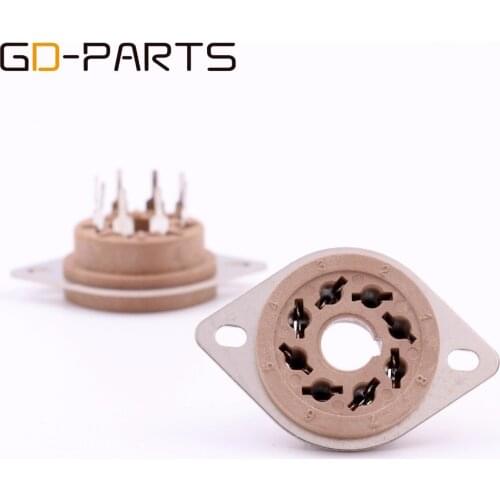 10PCS PCB Mount 8 Pin Octal Plastic Tube Sockets for EL34 EL37 GZ32 GZ34 KT66 KT88 5R4GY 5Y3 5U4G 5881A 6B4G Replace Belton