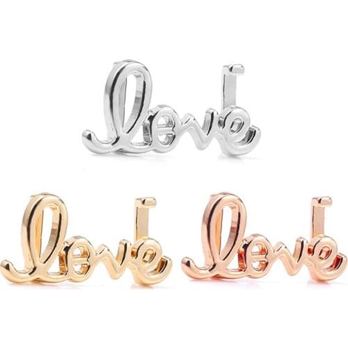 2Pcs/Lot Letter Forever Love Slide Charm Beads for Women Mesh Bracelets DIY Brand Keeper Style Jewelry Making