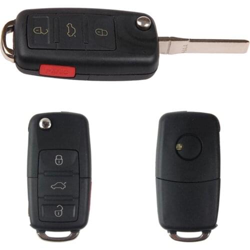 4 Buttons Remote Flip Folding Car Key Shell Replacement Car Key Case Cover High Quality for Golf MK4 Bora