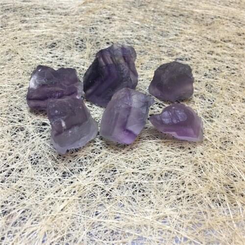 6pcs cute size natural stones and minerals colorful fluorite raw gemstones specimens healing crystals for home decoration