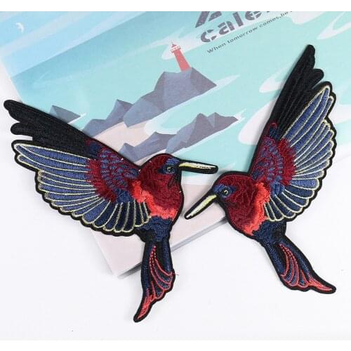 1PCS Animal Magpie Patches wholesale Applique Clothes Iron on Patches for Clothing Decal On coat Clothes Free Delivery
