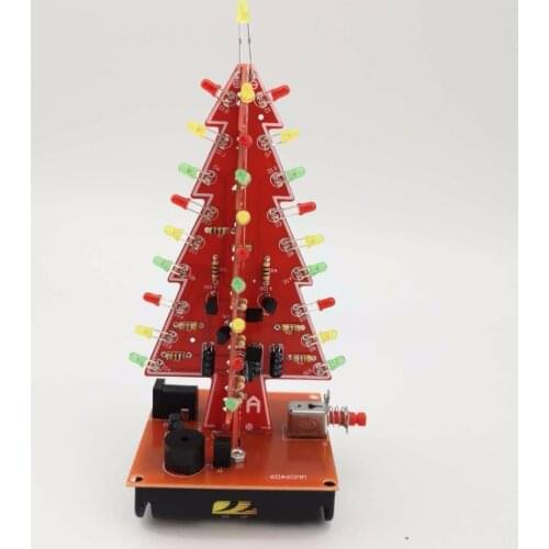 DIY Electronic Christmas Tree Kit Soldering Practice 7 DIY Color LED Water Light