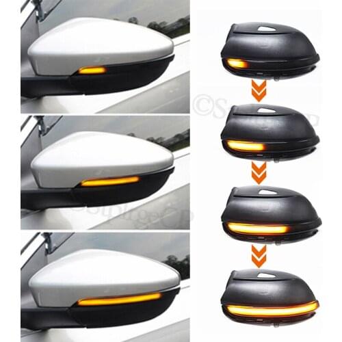 For Volkswagen VW CC 2009 2010 2011 2012 2013 2014 2015-2018 Dynamic flashing water light LED rearview mirror turn signal light