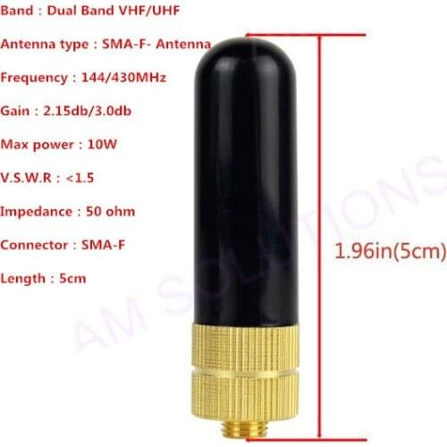 Mini double-segment 144/430MHZ SMA-F ultra-short antenna for baofeng UV5R UV82 BF888S BF666S BF777S two way radios