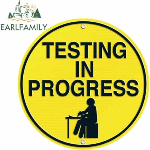 EARLFAMILY 13cm x 12.7cm for Test In Progress Camper Truck Decal DIY Car Stickers Vinyl Car Wrap 3D Pull Flower for Vehicle JDM