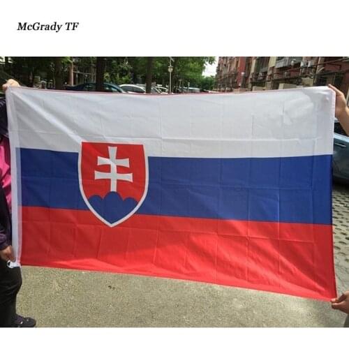Slovakia FLAG Slovak Banner EU 90*150cm Hanging Office Activity Parade Festival Home Decoration Accessories Modern Slovakia Flag