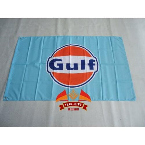 Gulf Racing Checkered Flag 90*150CM polyester Gulf banner