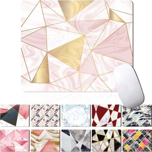 Geometric Patterns Mouse Pad Waterproof PU Leather Mousepads Office Gaming Mouse Pad Mat for For Laptop, Computer & PC