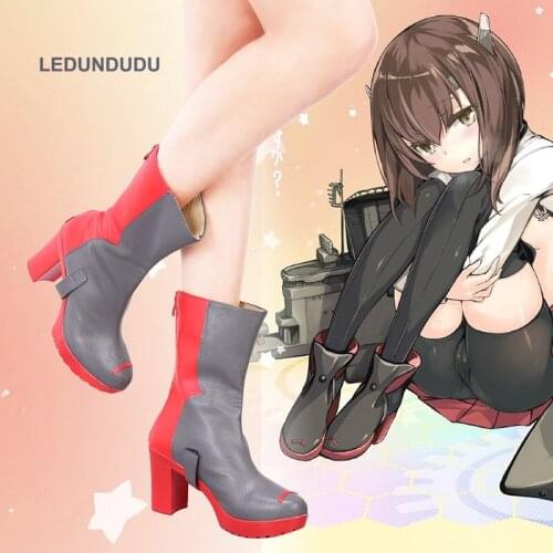 Game Kantai Collection KAN Colle Shimakaze Cosplay Boots Taiho Women Fashion Shoes for Halloween