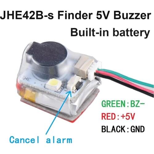 JHE42B_S Finder 5V Super Loud Buzzer Tracker 100dB Built-in Battery for Flight Controller RC Drone Multicopter Part Accs