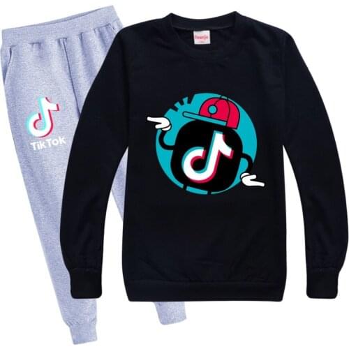 TIK TOK Children Clothing Set Baby Boy Girl Sweatshirt+Pants 2pcs Clothes Sport Suits Print Toddler Kids Tracksuit