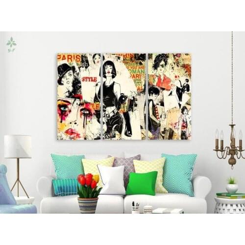 Fashion Illustration Canvas Print Poster Photo Fashion Art Wall Decor Girl Painting