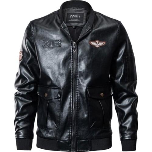 Mens Leather Jackets High Quality Classic Motorcycle Jacket Male Plus faux leather jacket men 2019 spring Drop shipping