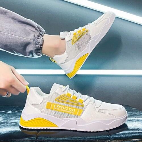 Mesh Breathable Lace-Up Mens Shoes Spring 2021 New Trend Board Shoes Personality Fashion Casual Sports Shoes