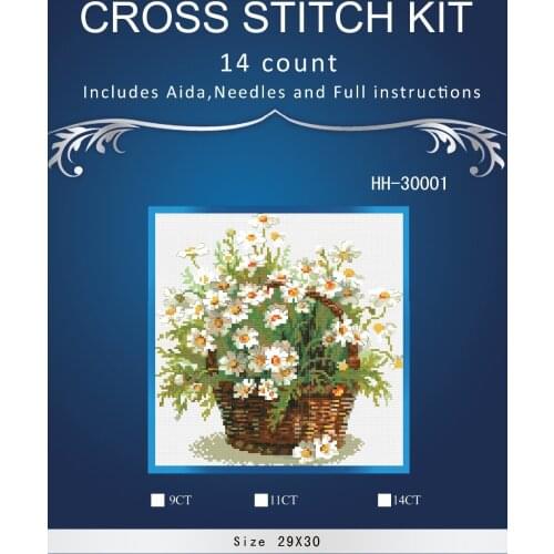 Top Quality Beautiful Lovely Counted Cross Stitch Kit Riolis 1478 Daisy Camomile Chamomile Flower Flowers