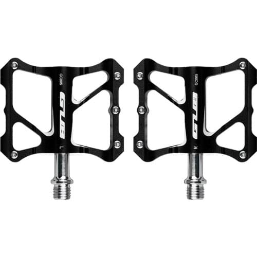 GUB Bicycle Pedal Aluminium Flat Platform Pedals Chrome Axle Cr-Mo CNC 9/16" MTB Road Bike BMX Bearing Pedals Cycling Parts