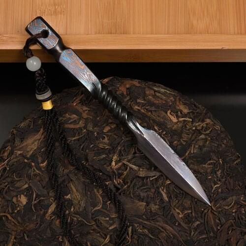 Puer Metal Tea Knife Needle Prying Handmade Home Gift Chinese Tea Knife Copper Accessories Taza De Te Household Products DG50TNC