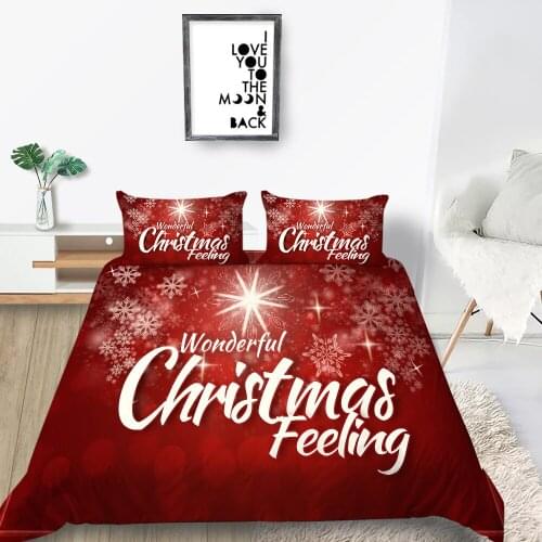 Luxury 3D Christmas Bedding Sets Full Kids Duvet Cover Set with Pillowcase Cartoon Comforter Bed Sets New Years Gift