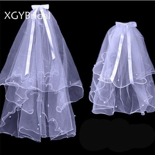 New Arrival Wedding Veil Short Lace Edge Two Layer Children/Adults With Free Comb White Wedding Accessories