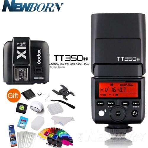 Godox TT350N 2.4G HSS 1/8000s i-TTL GN36 Camera Flash Speedlite + X1T-N Transmitter for Nikon DSLR D5200 D5100 D5000 D3400 D3300