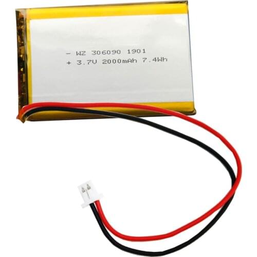 Factory direct sales 306090-2000mah fight drugs harvester mower 3.7 rechargeable polymer lithium battery