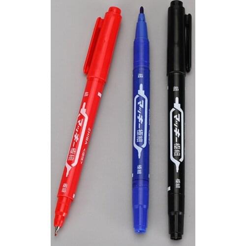 10 Pcs Double Head Oily Markers Brush Pen Non-Erasable Waterproof Sketch Based Markers Drawing Pens Art Designer Paint Pen