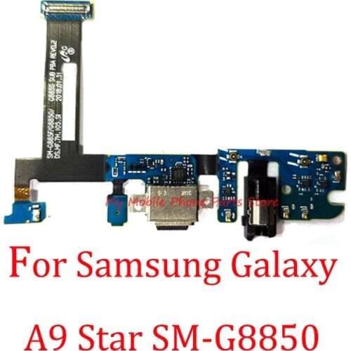 10 PCS USB Charging Dock Port Board Plug Flex Cable For Samsung Galaxy A9 Star G8850 USB Charger Charge Board With Microphone