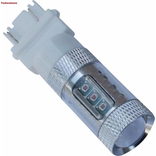 2 Pcs Red T25 3157 P27/5W 80W Type LED High power Cree Chips Car Auto Brake Stop Light DRL DC12V DC24V