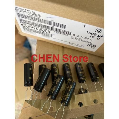 20PCS matsushita capacitor FM 10V1000UF 8X20MM ultra low internal resistance Electrolytic Capacitor 1000uf 10v EEUFM1A102LB