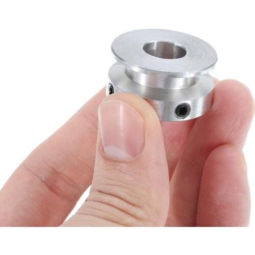 30mm Aluminum Alloy Single Groove 4-16mm Pulley Fixed Bore Pulley Wheel for Motor Shaft 6mm Belt