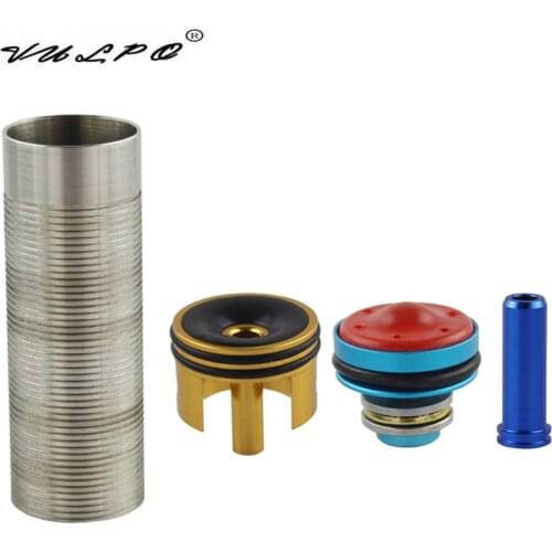 VULPO 4 Pcs Cylinder Head /Piston Head /Nozzle /Cylinder Set for G36 G36C Series Airsoft AEG Paintball Hunting Accessories